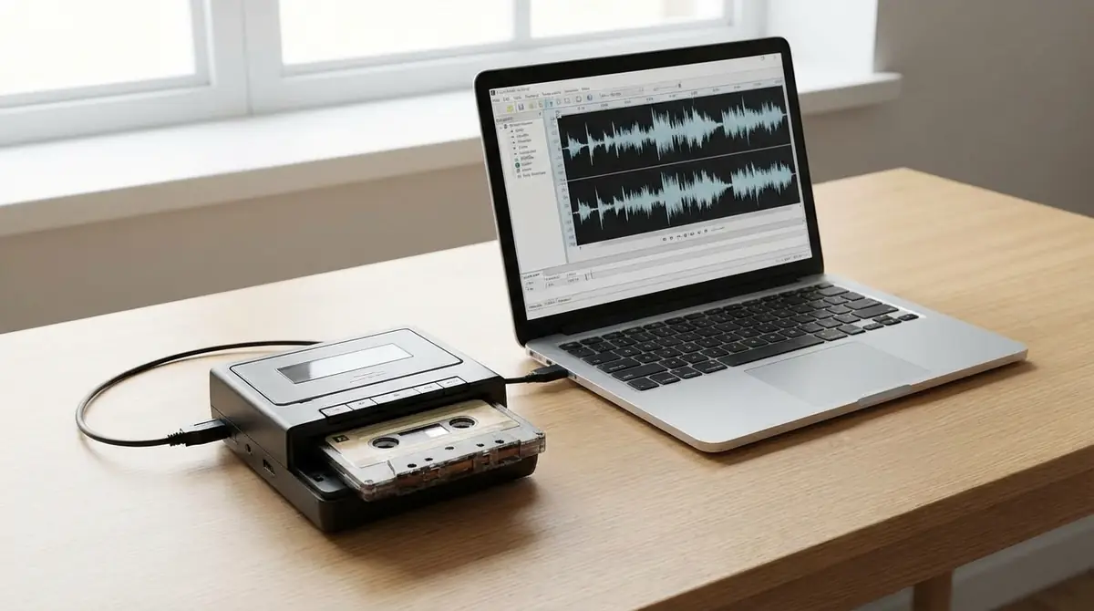 方法①USB接続カセットプレーヤーで変換する（初心者向け）