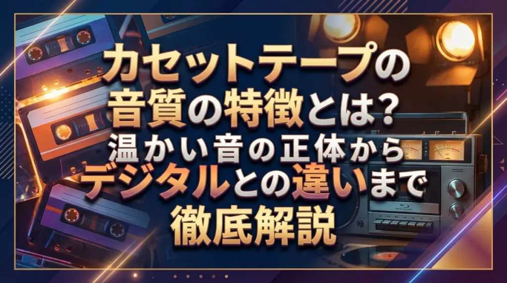 カセットテープの音質の特徴とは？温かい音の正体からデジタルとの違いまで徹底解説