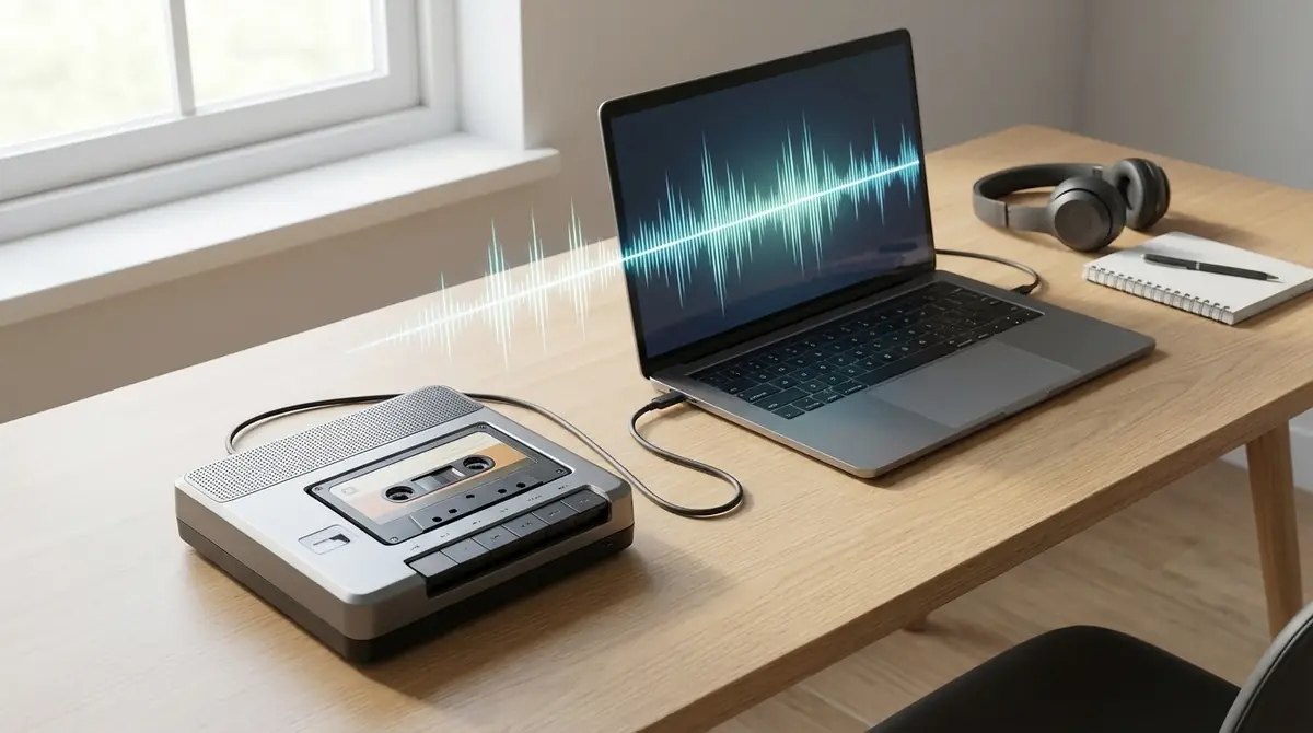 【実践】USB接続プレーヤーでカセットテープをMP3に変換する手順