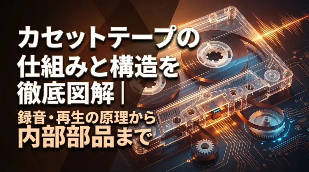 カセットテープの仕組みと構造を徹底図解｜録音・再生の原理から内部部品まで
