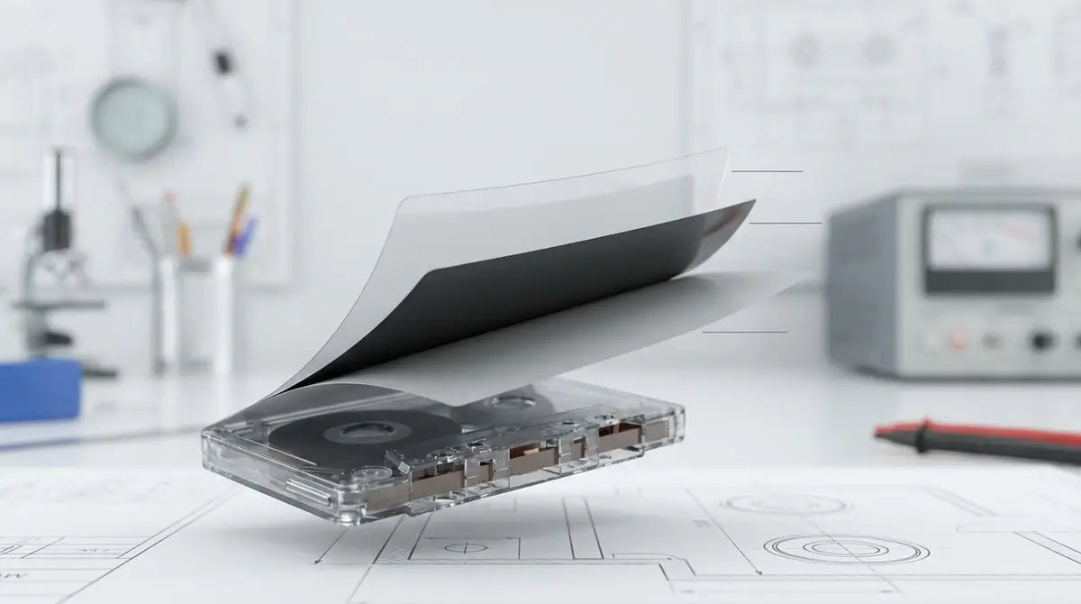 カセットテープの構造｜テープ本体の3層を図解で解説