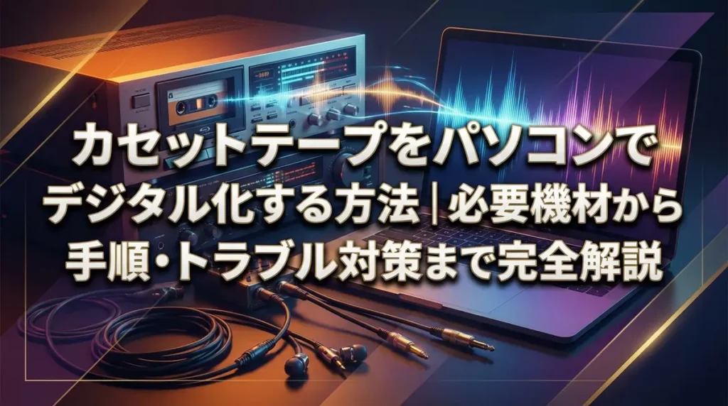 カセットテープをパソコンでデジタル化する方法｜必要機材から手順・トラブル対策まで完全解説