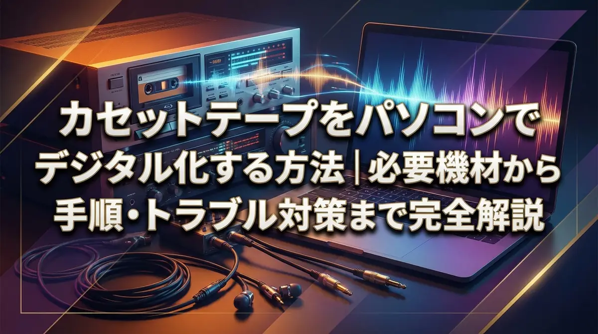 カセットテープをパソコンでデジタル化する方法｜必要機材から手順・トラブル対策まで完全解説