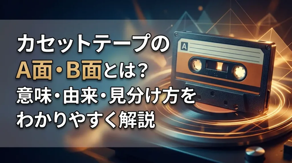カセットテープのA面・B面とは？意味・由来・見分け方をわかりやすく解説