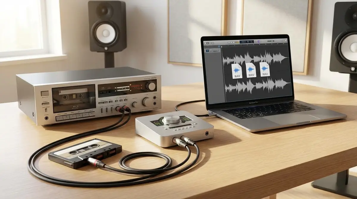 【結論】カセットテープを高音質WAVにする推奨設定と必要機材