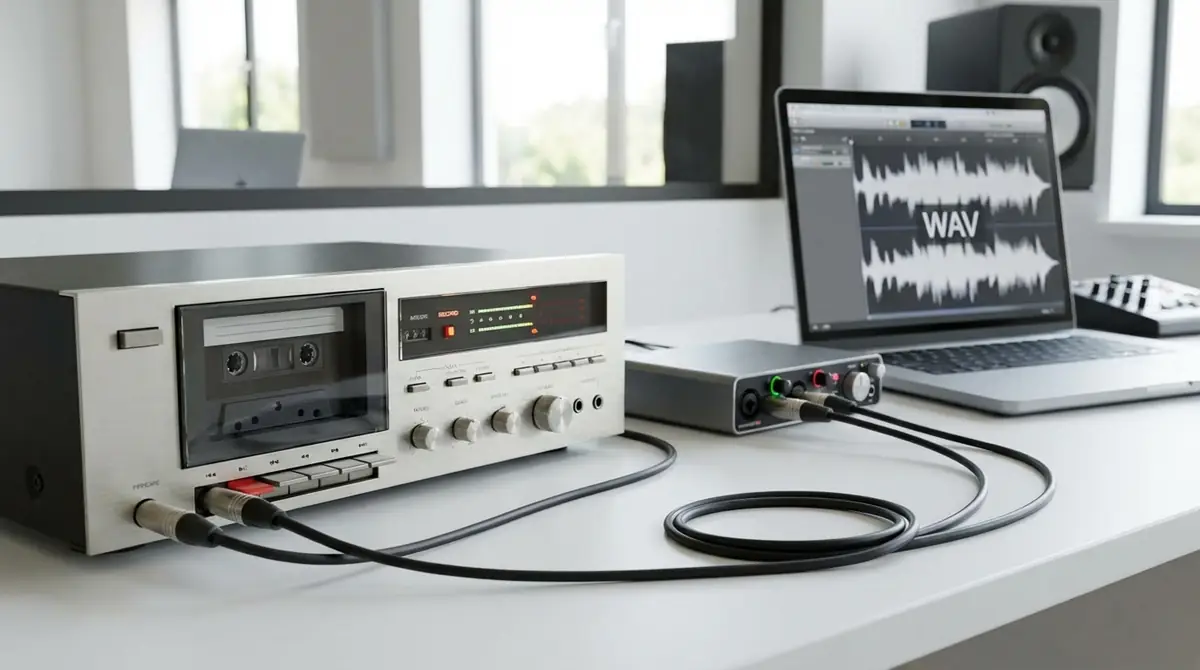 カセットテープをWAVで高音質録音する7ステップ