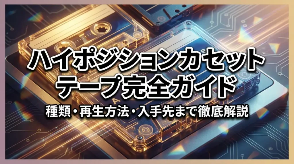 ハイポジションカセットテープ完全ガイド｜種類・再生方法・入手先まで徹底解説