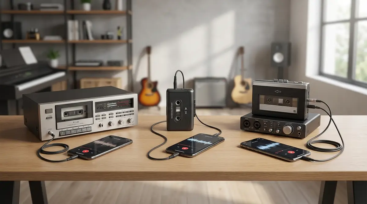 カセットテープをスマホに取り込む3つの方法【難易度別】