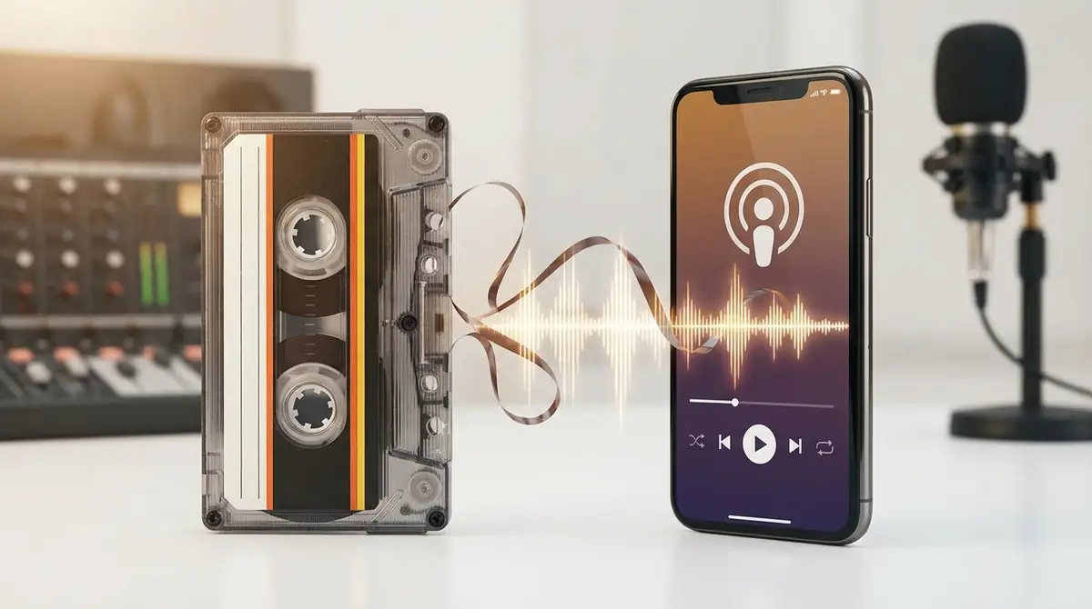 【結論】カセットテープとポッドキャストの違いを30秒で解説