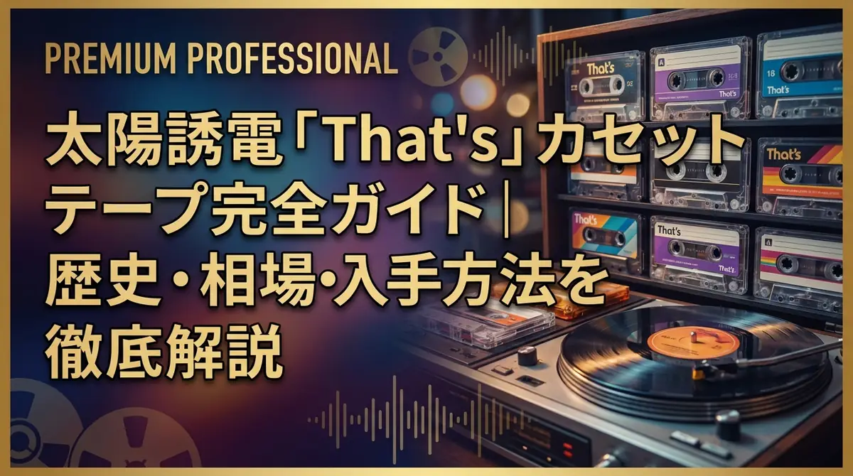 太陽誘電「That's」カセットテープ完全ガイド|歴史・相場・入手方法を徹底解説