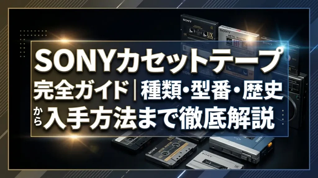 SONYカセットテープ完全ガイド｜種類・型番・歴史から入手方法まで徹底解説