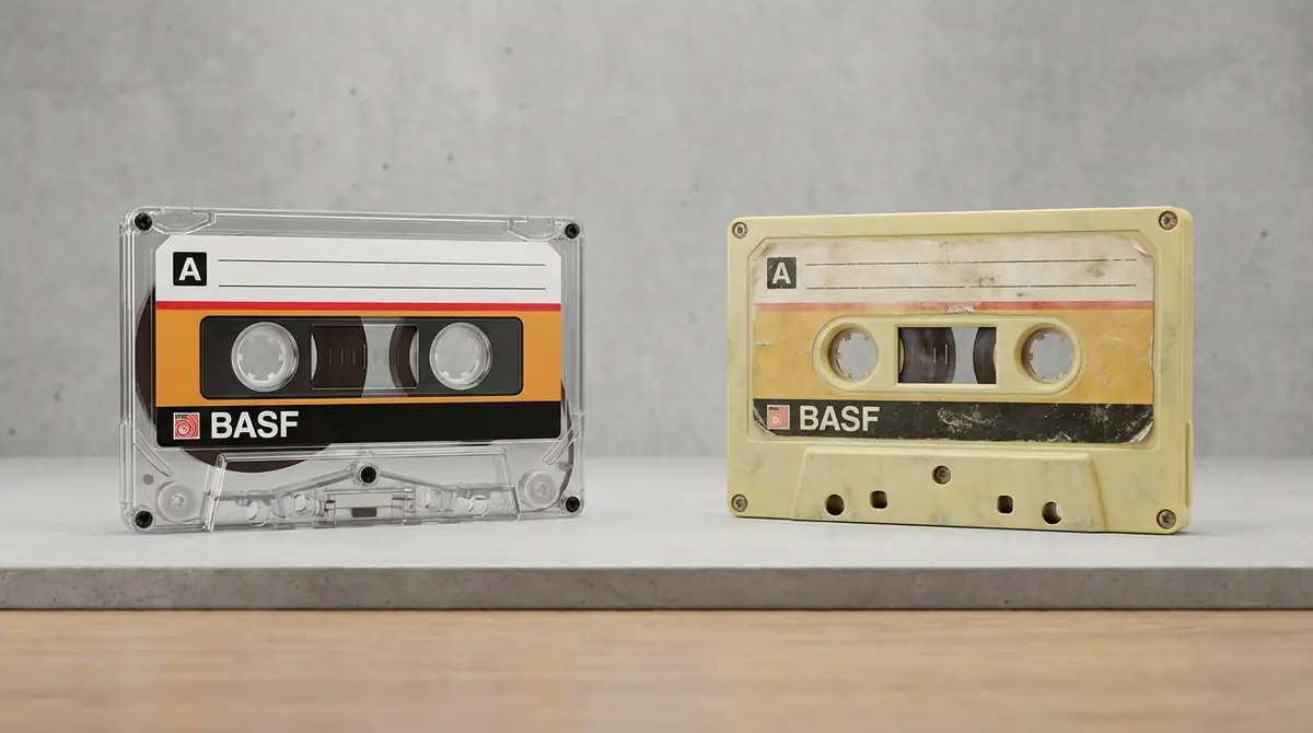 BASFカセットテープの偽物・劣化品の見分け方