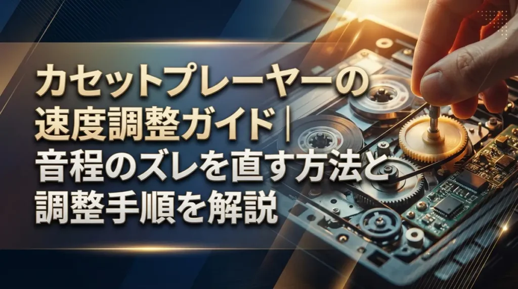 カセットプレーヤーの速度調整ガイド｜音程のズレを直す方法と調整手順を解説