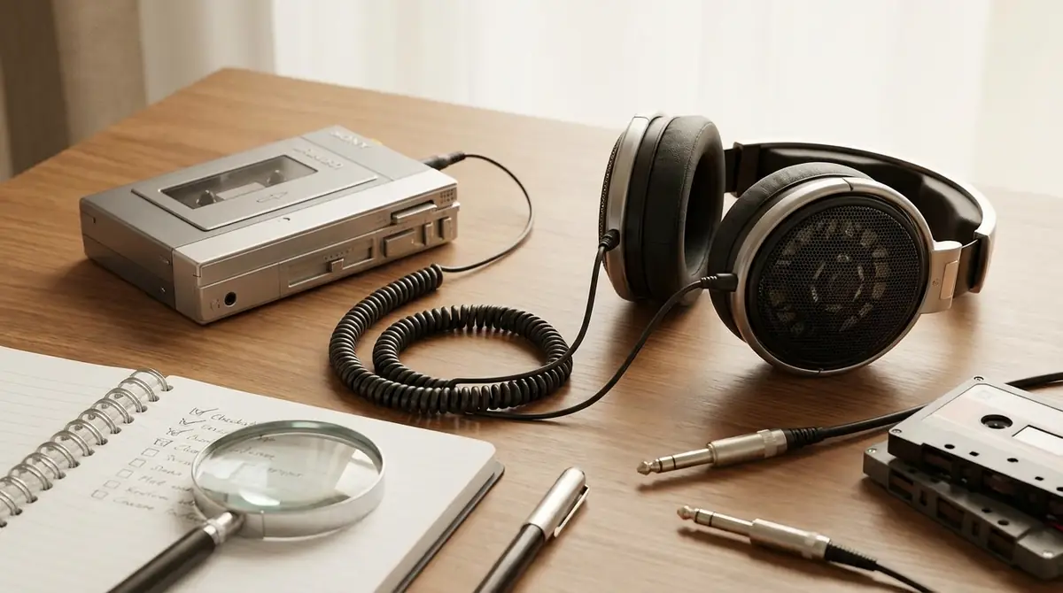 接続前に確認|ヘッドホンとカセットプレーヤーの相性チェックリスト