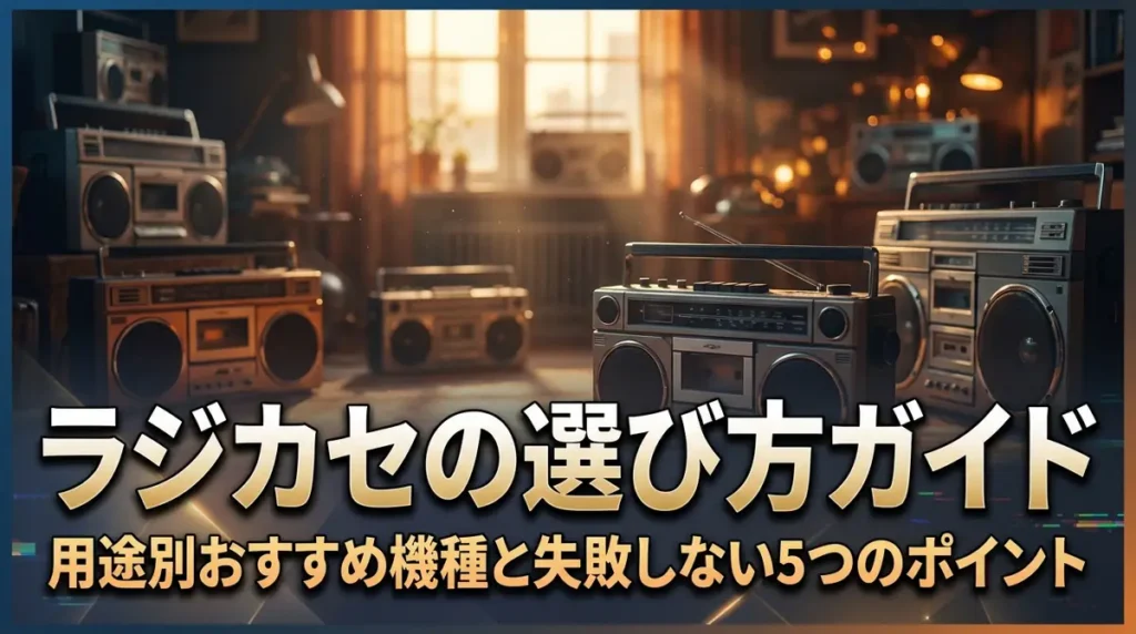 ラジカセの選び方ガイド｜用途別おすすめ機種と失敗しない5つのポイント