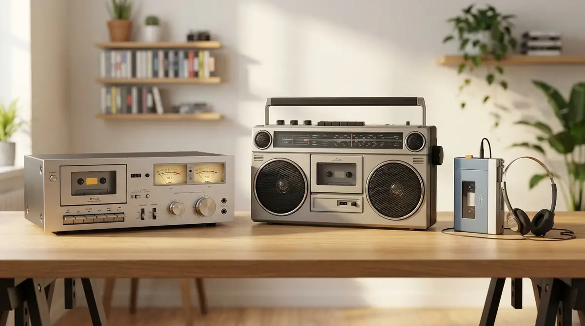 テープレコーダーの種類と特徴|カセットデッキ・ラジカセ・ポータブルの違い