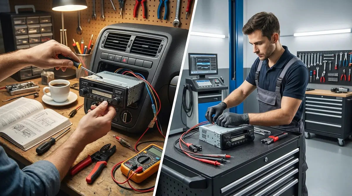 カーカセットプレーヤーの取り付け方法【DIY vs 業者】