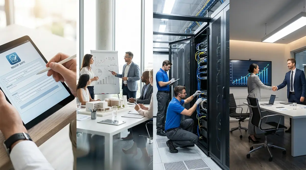 見積もり依頼から導入完了までの流れ