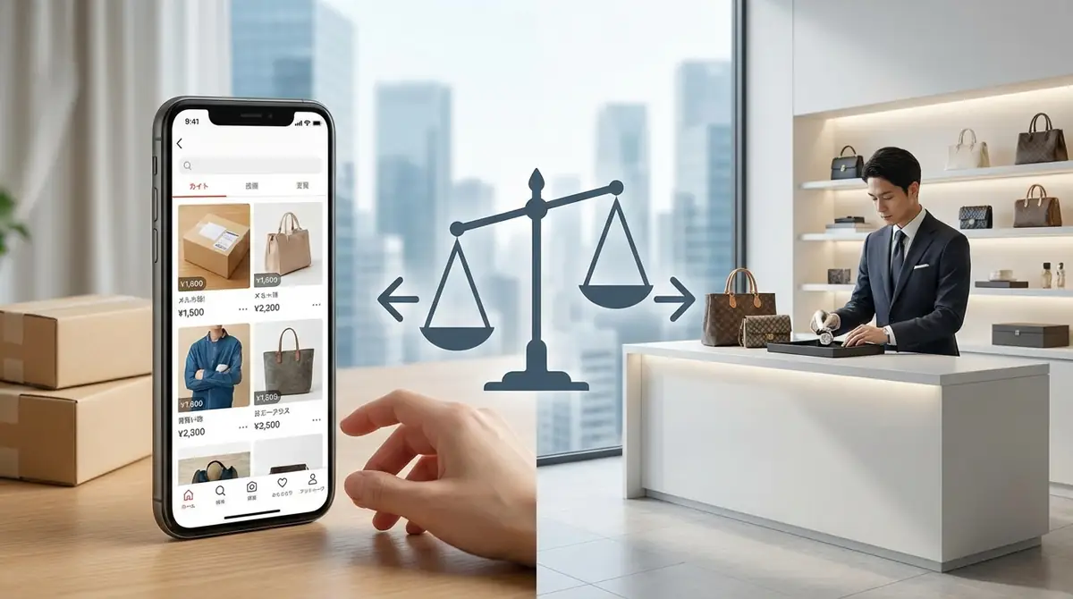 メルカリと買取業者どっちがいい？状況別の使い分け