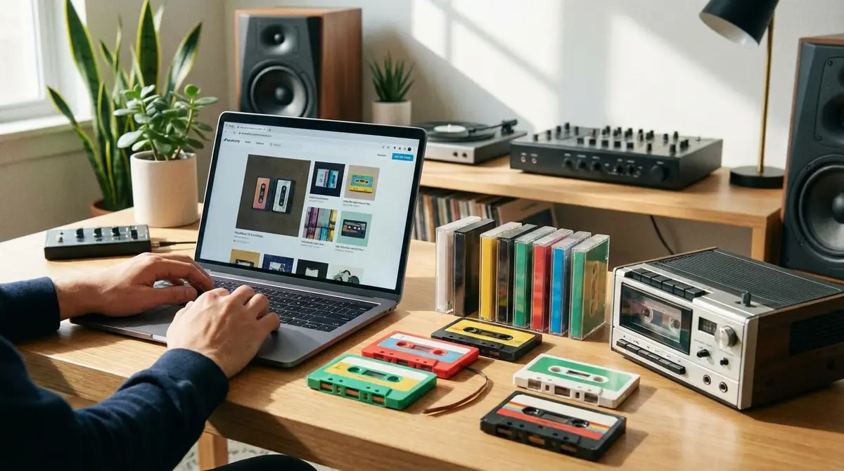 Bandcampでカセットテープを購入する手順